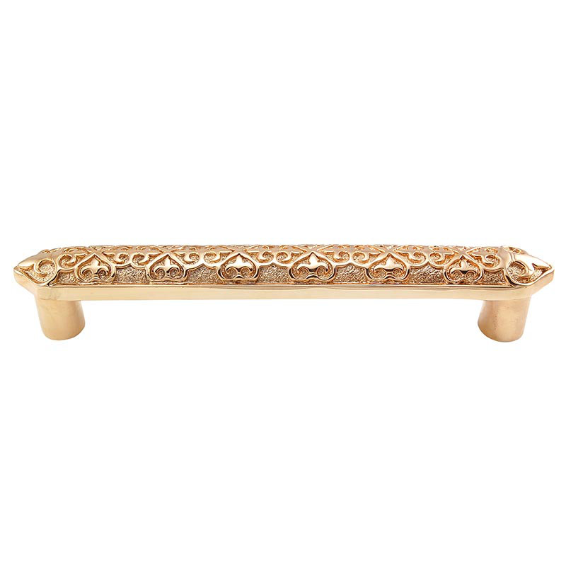 Fleur De Lis Bar / Handle Pull, Polished Gold