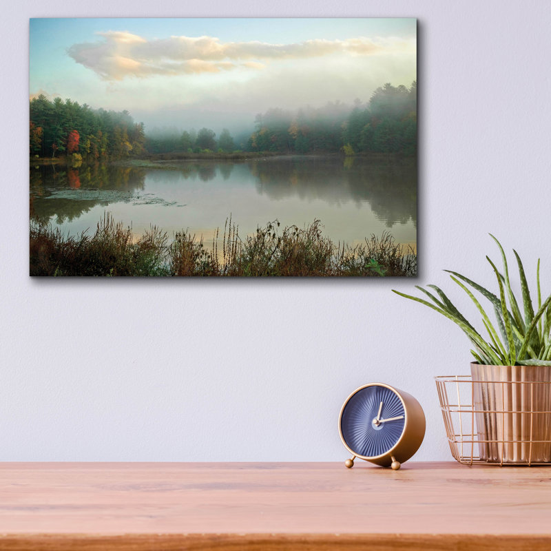 «Kingston Reservoir» par Kelly Sinclair, art en verre acrylique, H 12 po x l 16 po x P 0,13 po