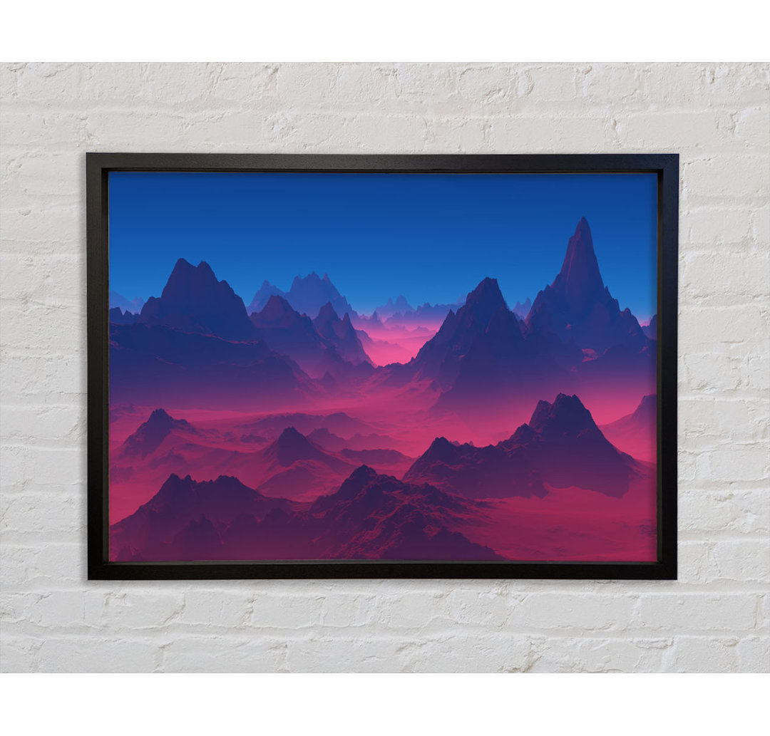 Red To Blue Horizon - Einzelner Bilderrahmen Kunstdrucke auf Leinwand