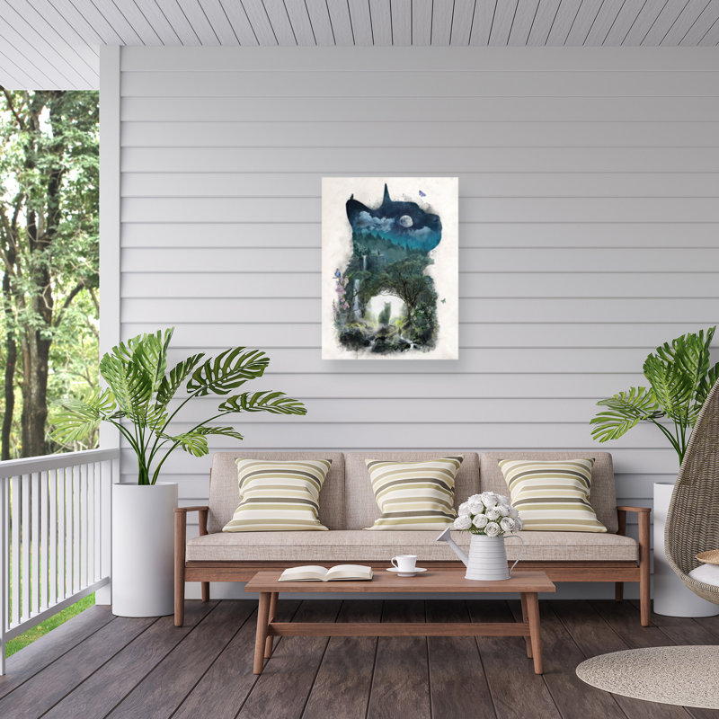Toile d'extérieur Barrett Biggers The Realm Of Cats, H 14 po x l 19 po