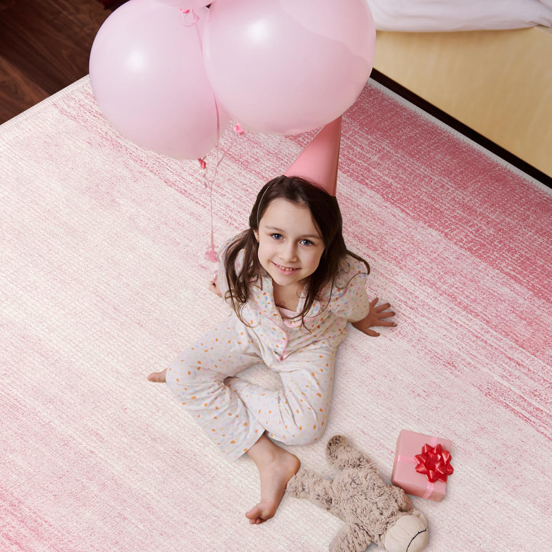 Abstract Ombre Plush Area Rug – Soft Gradient Accent with Non-Slip Backing, Rectangle 5' x 7'