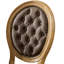 Chaise d'appoint en similicuir capitonné H 19,7 po avec garniture cloutée Amando-346156919