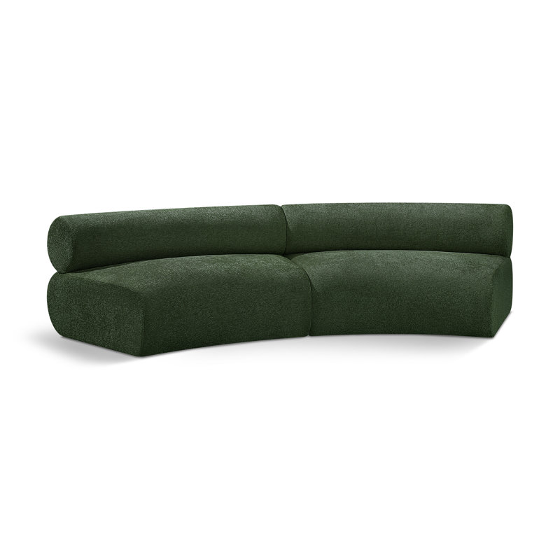 Bale 108'' Upholstered Sectional, Green Chenille Fabric