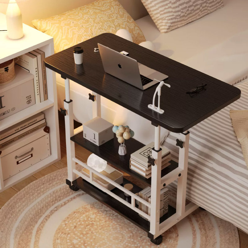 Adjustable Height Modular Iron Writing Desk, Black
