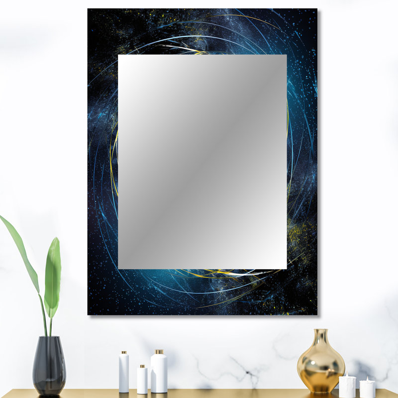 Space Light Orbiting A Black Hole IV - miroir grand espace, miroir mural décoratif moderne, impression d'art en métal