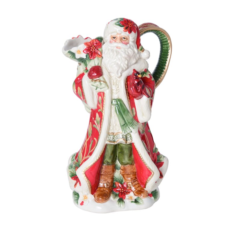 Fitz and Floyd Holiday Home Santa 48 oz. Pitcher
