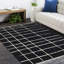 Paris Hand Knotted Area Rug in Black/White-1357185184