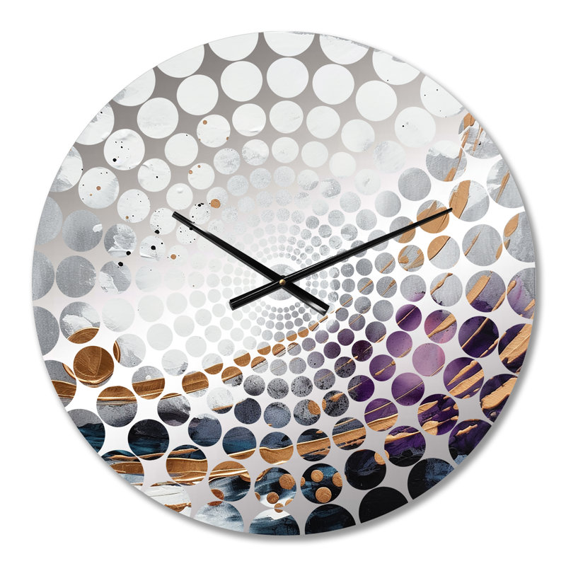 Pynchon - Horloge murale abstraite en marbre, Petit