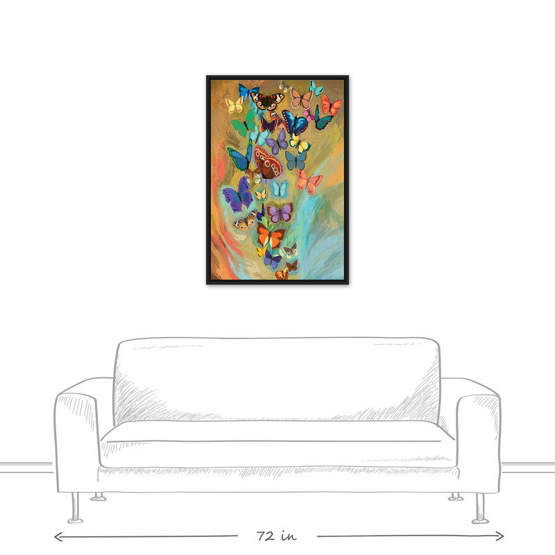 «Butterfly Explosion», reproduction d'art sur toile, H 37,75 po x l 25,75 po