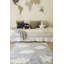 Handmade Tufted Rectangle 4' x 5'3" Cotton Area Rug in Gray/White