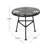 Orlando Outdoor Glass Top Faux Rattan Side Table,Tempered Glass Top End Table For Balcony Porch Deck-1969670929