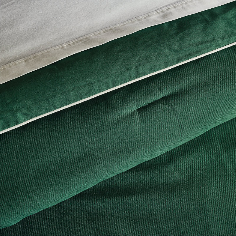 Lacoste Tiebreak Cotton King 3-Piece Green Comforter Set, King Comforter + 2 Shams, Tiebreak Green