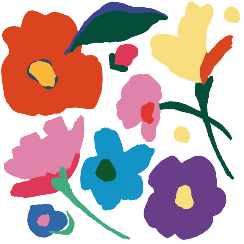 Abstract Flower Removable Wall Decals