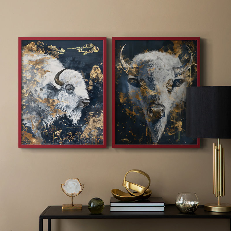 ANIMALS Series CXLVII - Reproduction encadrée de qualité supérieure - prête à être accrochée - aucun clou requis - aucun clou requis
