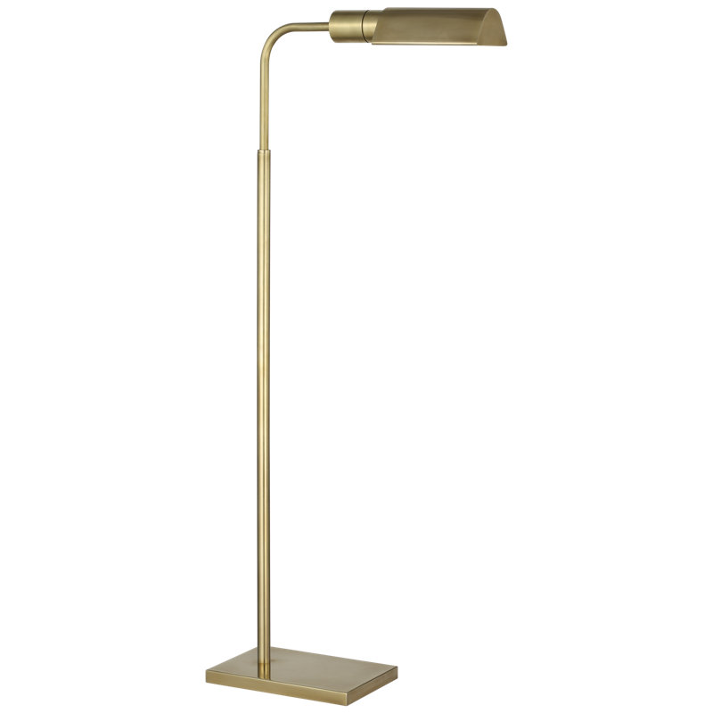 Visual Comfort Adjustable Cordless Pharmacy Floor Lamp, Hand-Rubbed Antique Brass, Hand-Rubbed Antique Brass