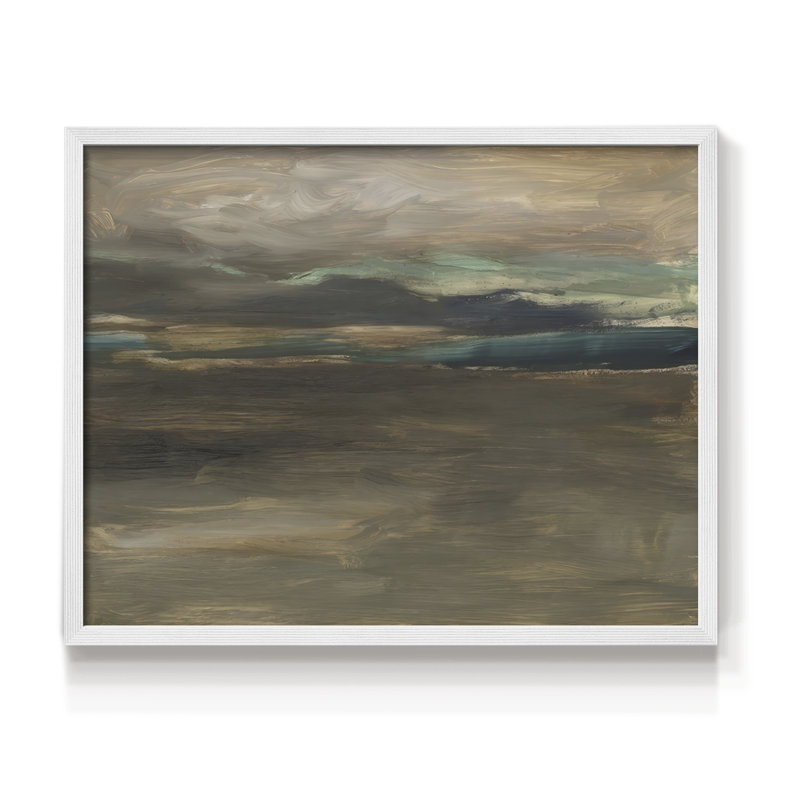 «Mute Lake View I», reproduction encadrée, H 11 po x l 14 po, Blanc