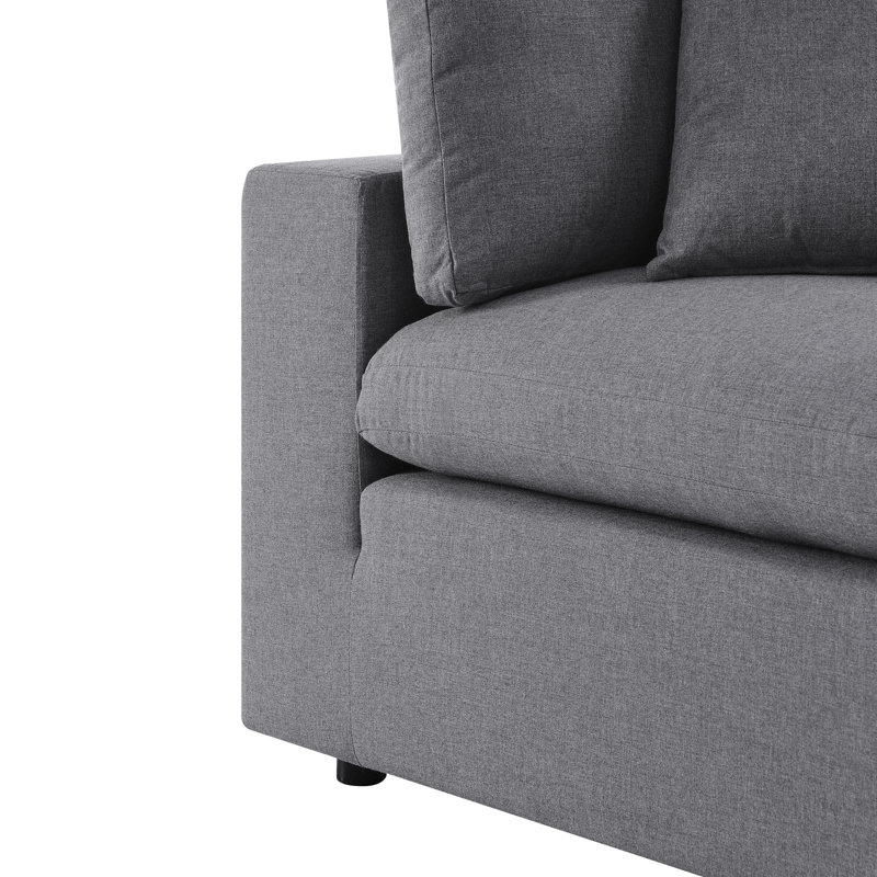 Commix 4-Piece Sunbrella Outdoor Patio Sectional Sofa, Gray