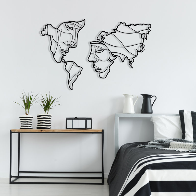 Modern Abstract Wall Decor on Metal