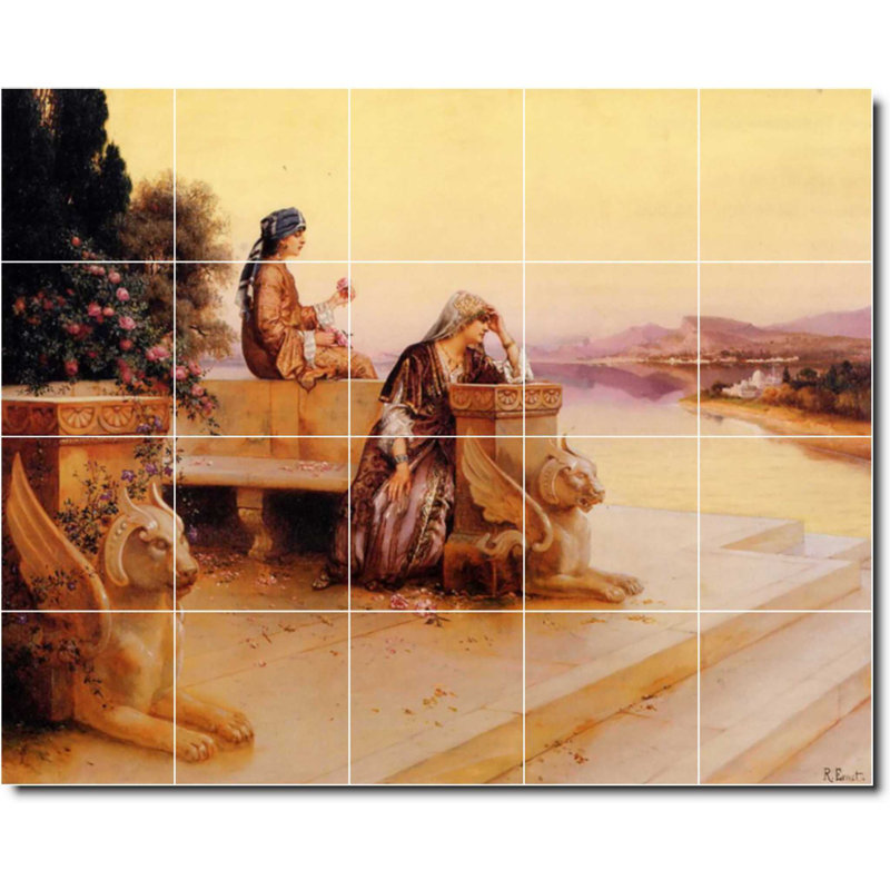 Carreau de céramique décorative 60 po x 48 po 12 po x 12 po, Historique 03016