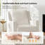 Chaise berçante pivotante en duvet et mélange de coussins 30 po Lillie-400842025
