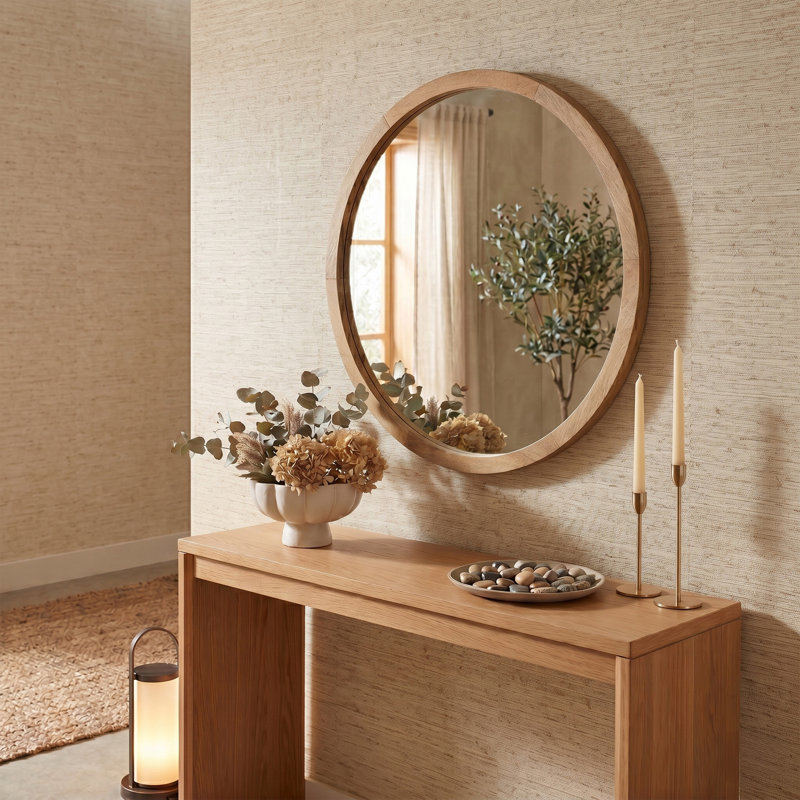 Miroir mural Braynt, Brun, 19,7 po x 19,7 po