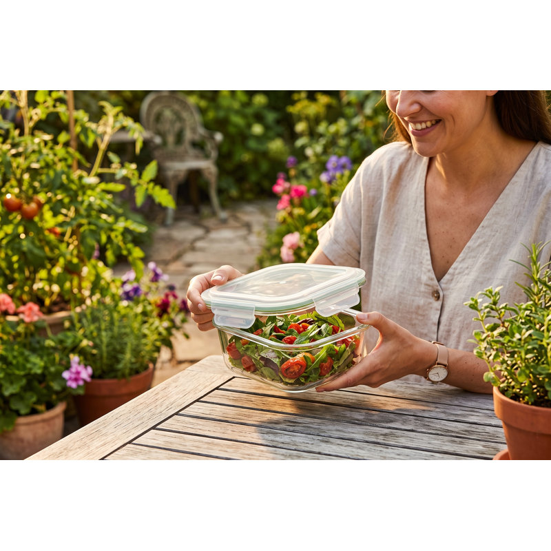 Contenant vitré alimentaire 800 ml avec couvercle verrouillable hermétique Vitina