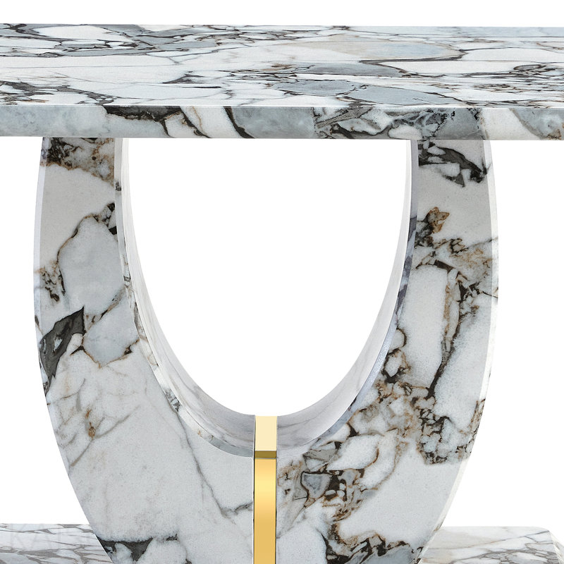 Table moderne convenant à 4 à 6 personnes, table de salle à manger en imitation marbre de 63 po, plateau en bois aggloméré texturé blanc, cadre facile à assembler et durable, ce qui en fait un choix idéal pour les restaurants.