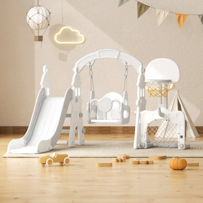 GLAF Plastic Swing Set with Swing(s) , Slide(s)
