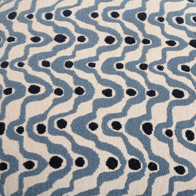 Repose-pieds en tissu bleu Uttermost Cas