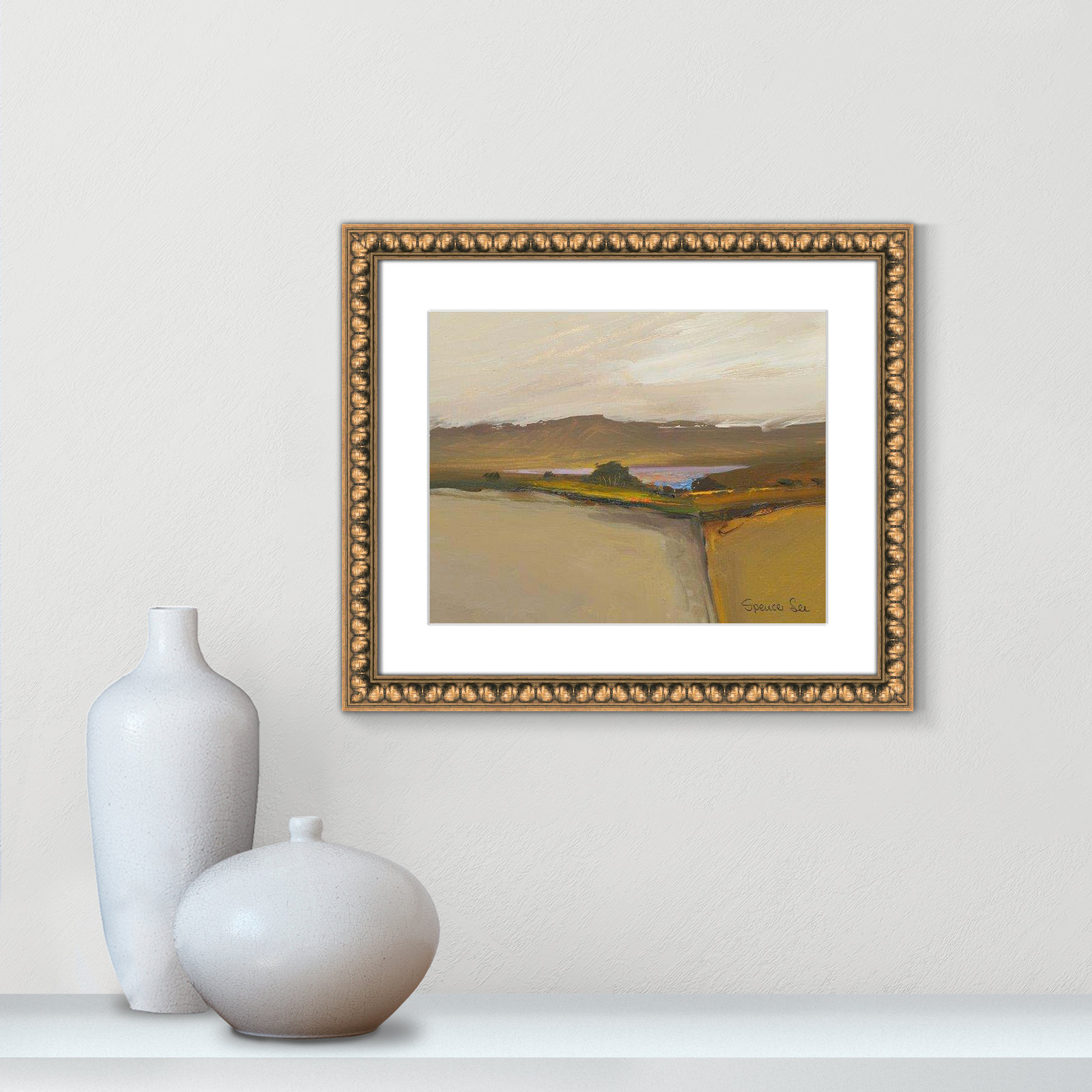 Rialta IV Print, 17" H x 20" W x 0.75" D, Gold Framed