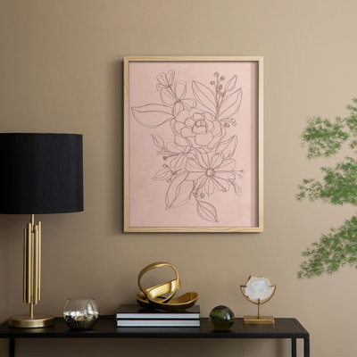 Rosetone Blossoms II, reproduction encadrée - bois massif