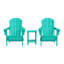 Chaise Adirondack pliante en plastique pour 2 personnes avec table Laguna-812154968