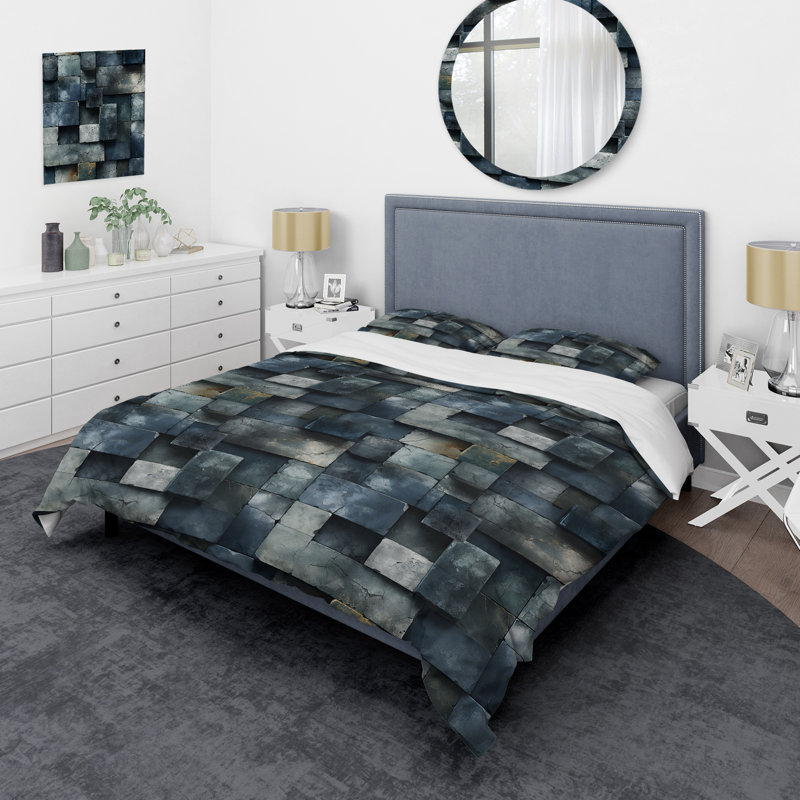 Ensemble de housse de couette Architectural Concrete Wall Illusion III - Brick