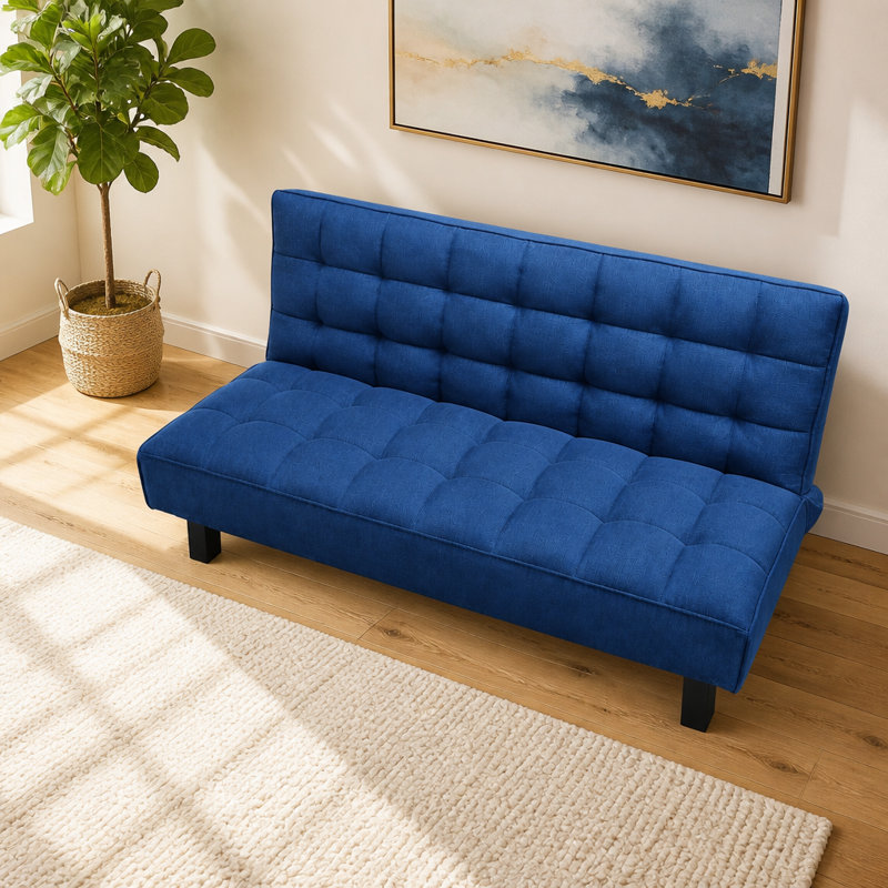 3 Seater Fabric Sofa, Navy