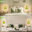 Ensemble de 2 lampes de table vertes en verre avec ports USB A&C pour chambre à coucher-412146987-412146984