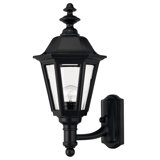 Black Beveled Glass Outdoor Wall Lantern