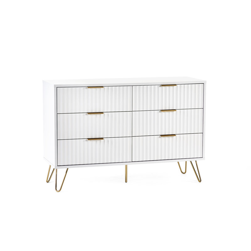 Brandonville 120 cm W Chest of 6 Drawers
