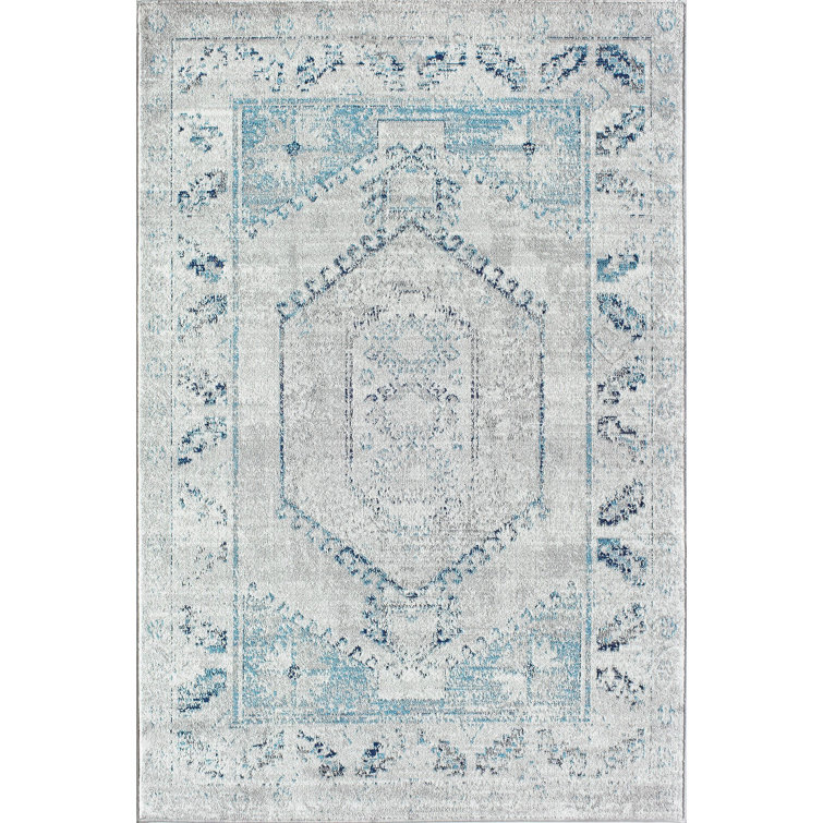 Freya Farmhouse Misty Smoke Area Rug