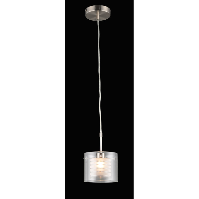 Luminaire suspendu cylindrique à 1 lumière Postel, H 8,5 po x l 5,75 po x P 5,75 po