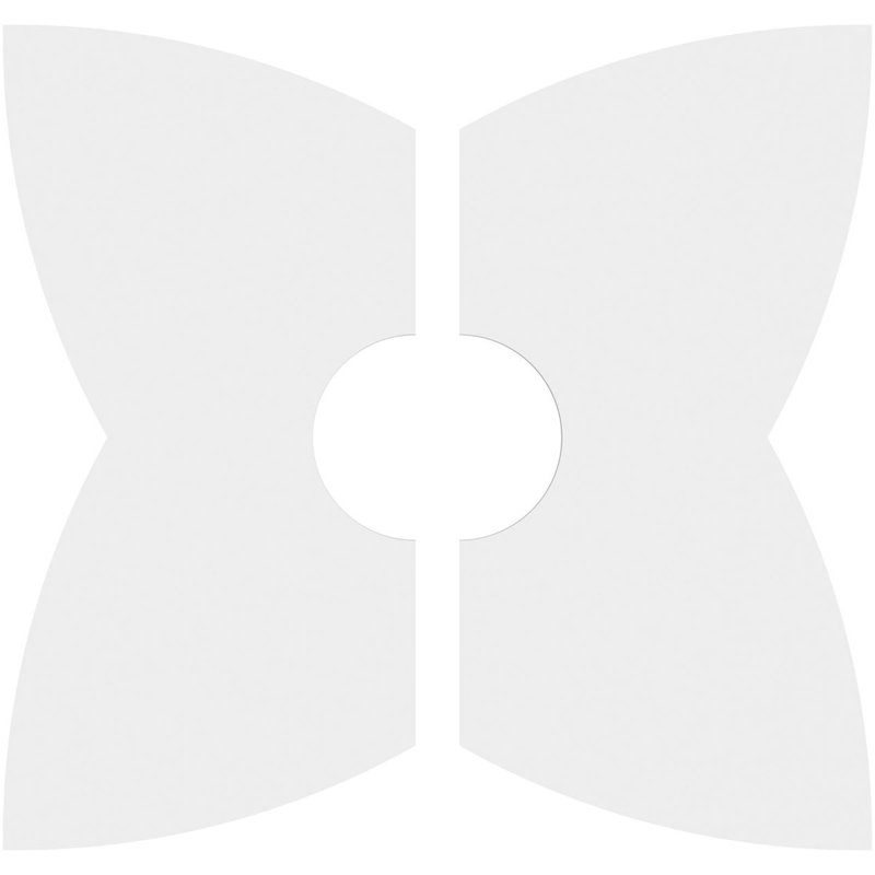 Médaillon de plafond contemporain en PVC de qualité architecturale Cosmo, H 1 po x l 16 po x P 16 po