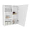 Pharmacie Pinedale avec porte miroir et rangement ouvert, blanc