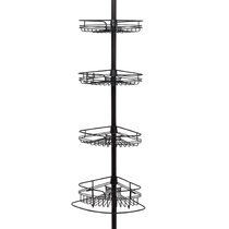 Dracelo 11.8 in. W x 4.1 in. D x 24.8 in. H Bronze Shower Caddy Hanging Over Shower Organizer