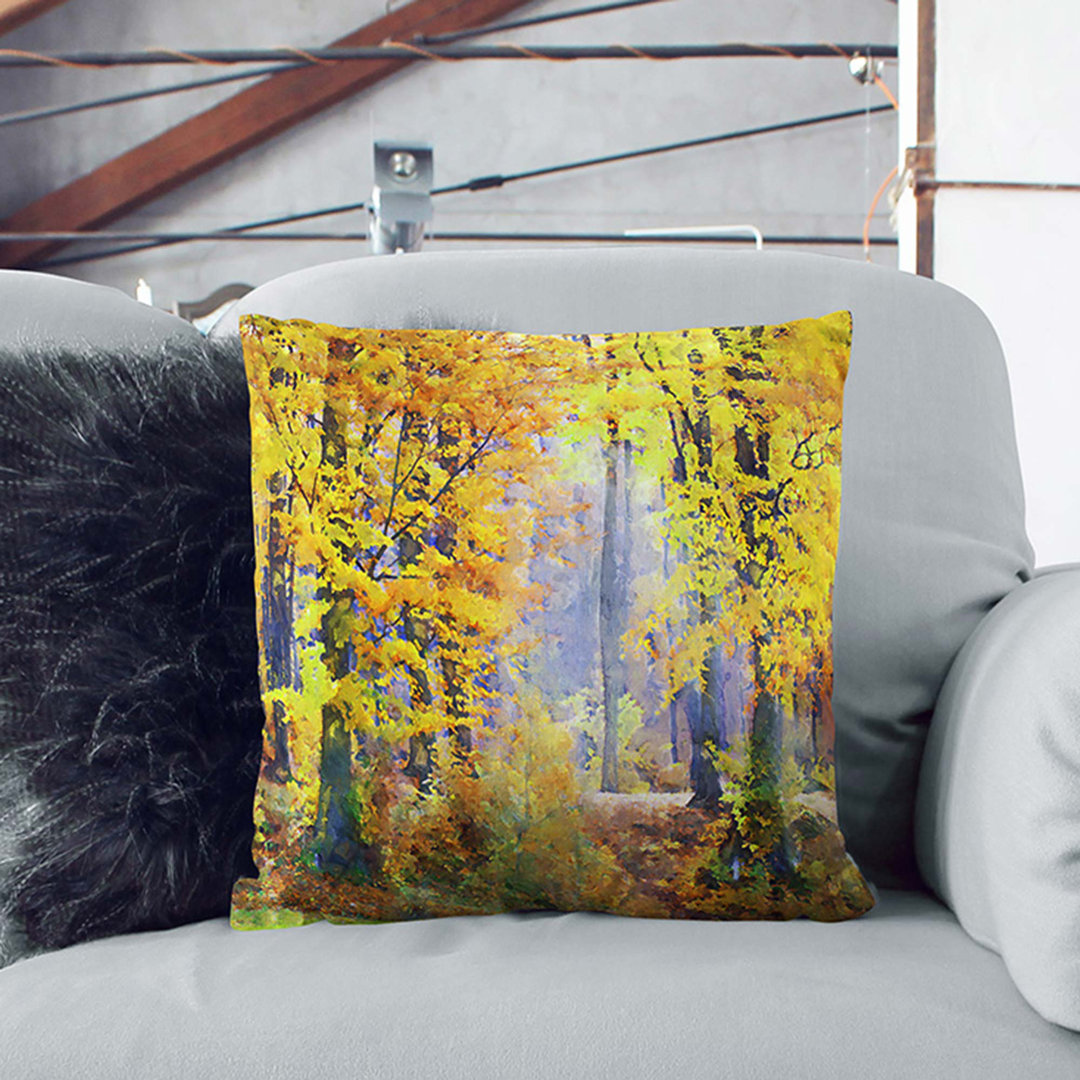Forest in the Fall Cushion with Filling