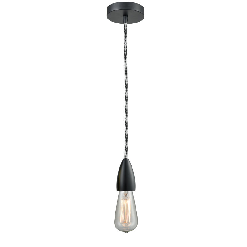 Cecile 1 - Light Single Pendant, Matte Black
