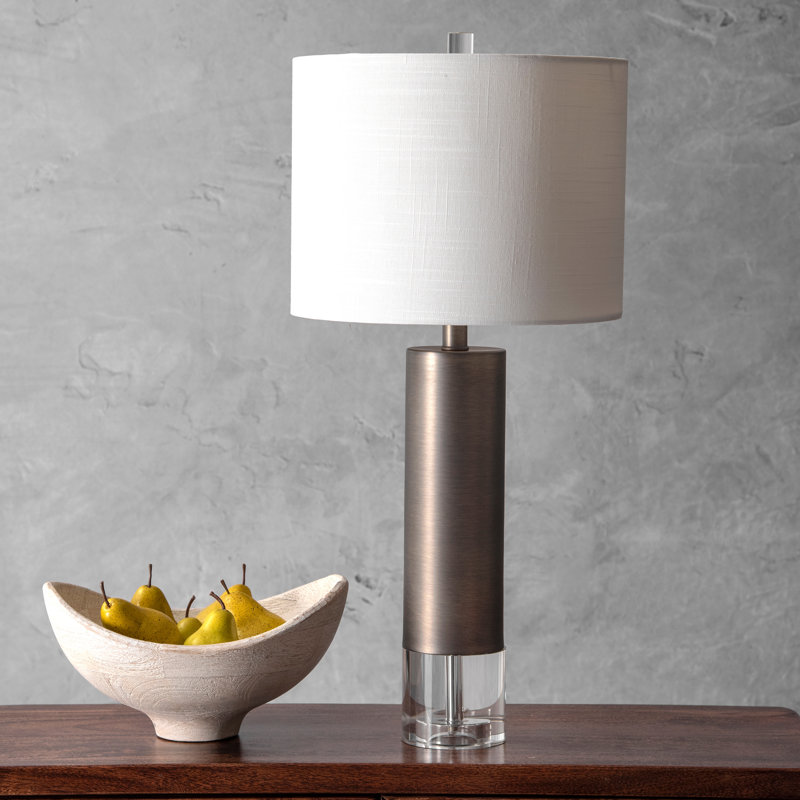 Lampe de table grise 28 "Rocio