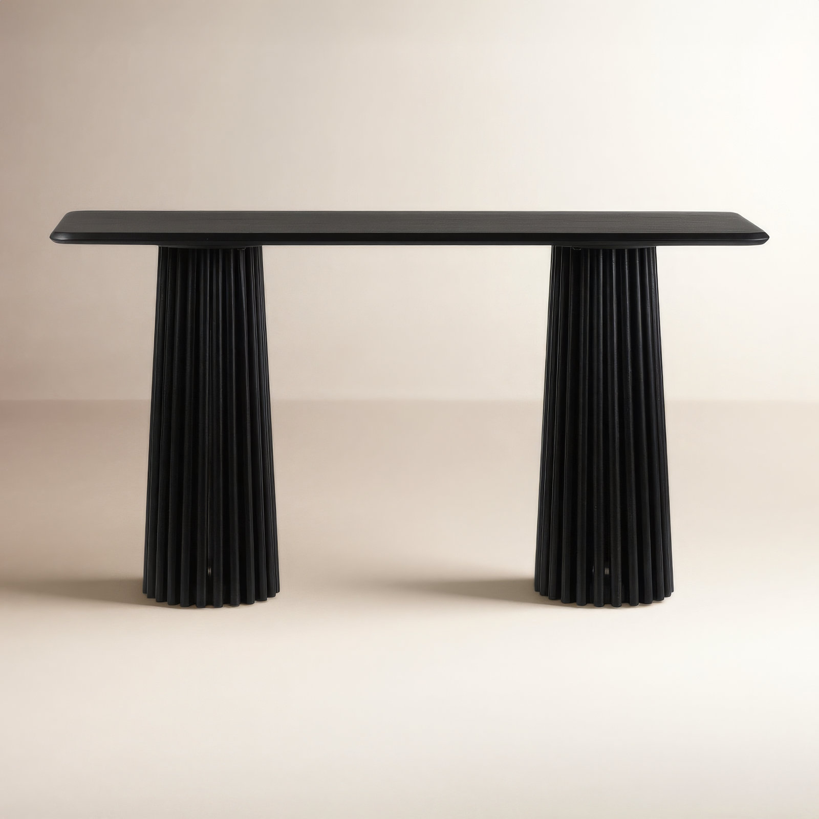 Roanne 55'' Solid Wood Console Table, Black