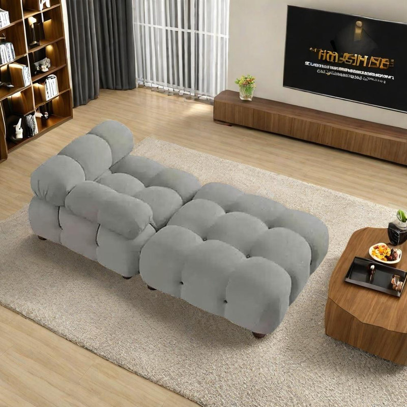 Chaise modulaire et multifonctionnelle confortable, Orienté à droite, Gris clair