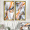Décoration murale 2 pièces Ascendant marbre orange clair et gris I - Abstrait moderne