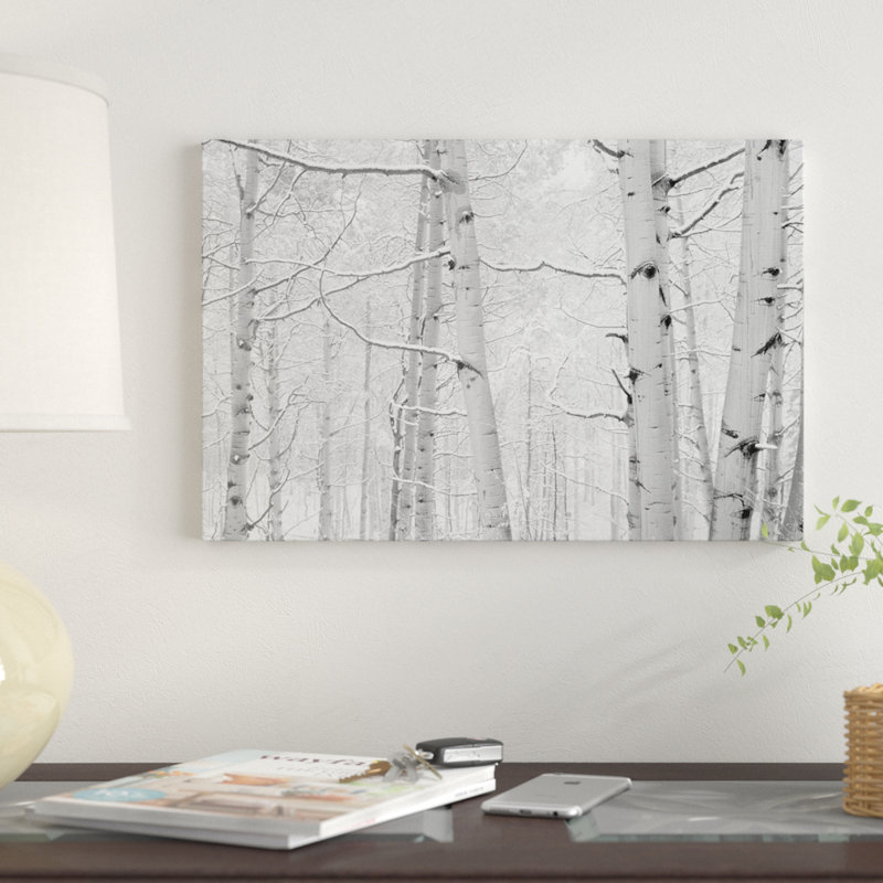 «Autumn Aspens with Snow, Colorado, USA I», reproduction de photo sur toile, H 12 po x l 18 po x P 1,5 po, Toile tendue