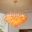 Durkin 20-Light 36" Dimmable Round Tiered Chandelier Amber Glass Pendant Lights (Bulbs Included)-111170009